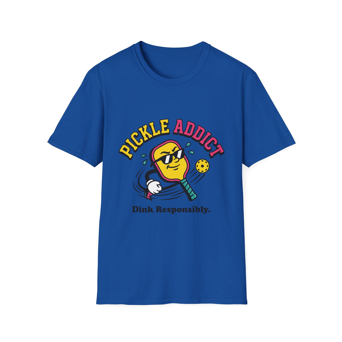Pickle Addict T‑Shirt — Funny Pickle Lover Graphic Tee ("Dink Responsibly")