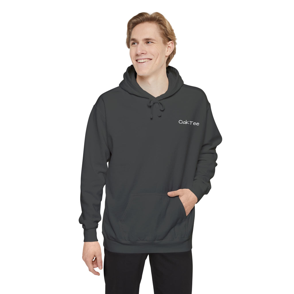 Minimal 'Cozi-Tee' Small Chest Logo Hoodie — Soft White Garment-Dyed Pullover