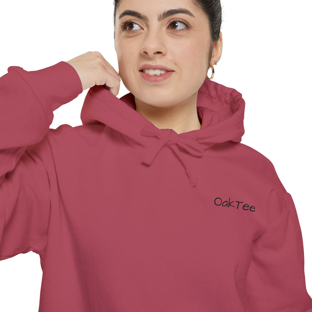 Minimal 'Cozi-Tee' Small Chest Logo Hoodie — Soft White Garment-Dyed Pullover