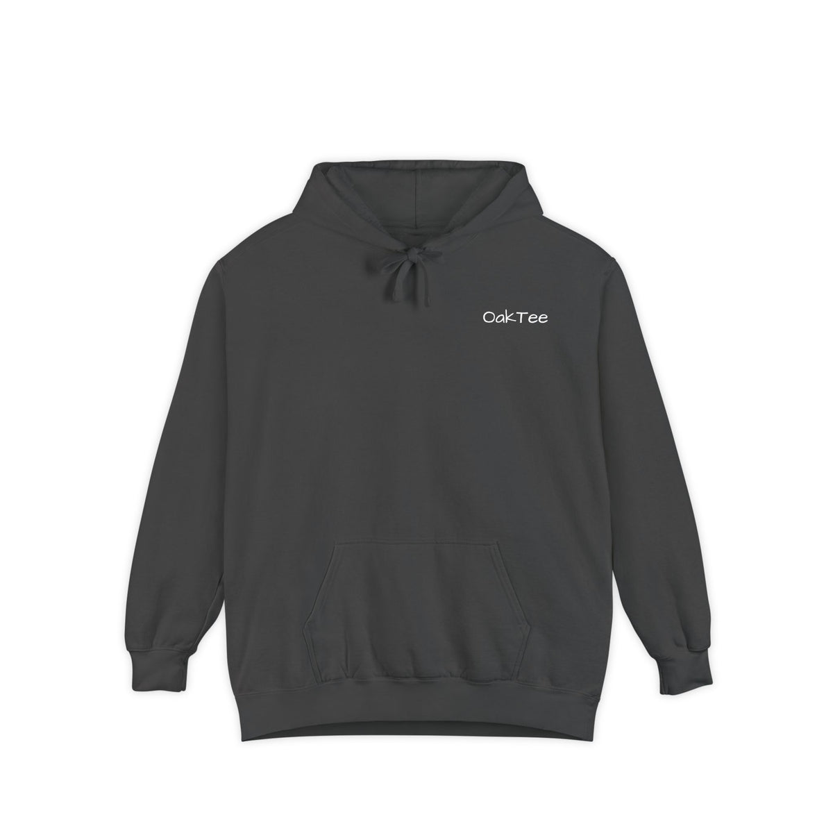 Minimal 'Cozi-Tee' Small Chest Logo Hoodie — Soft White Garment-Dyed Pullover