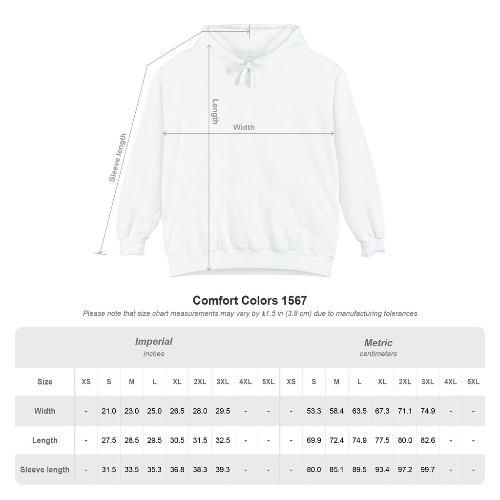Minimal 'Cozi-Tee' Small Chest Logo Hoodie — Soft White Garment-Dyed Pullover