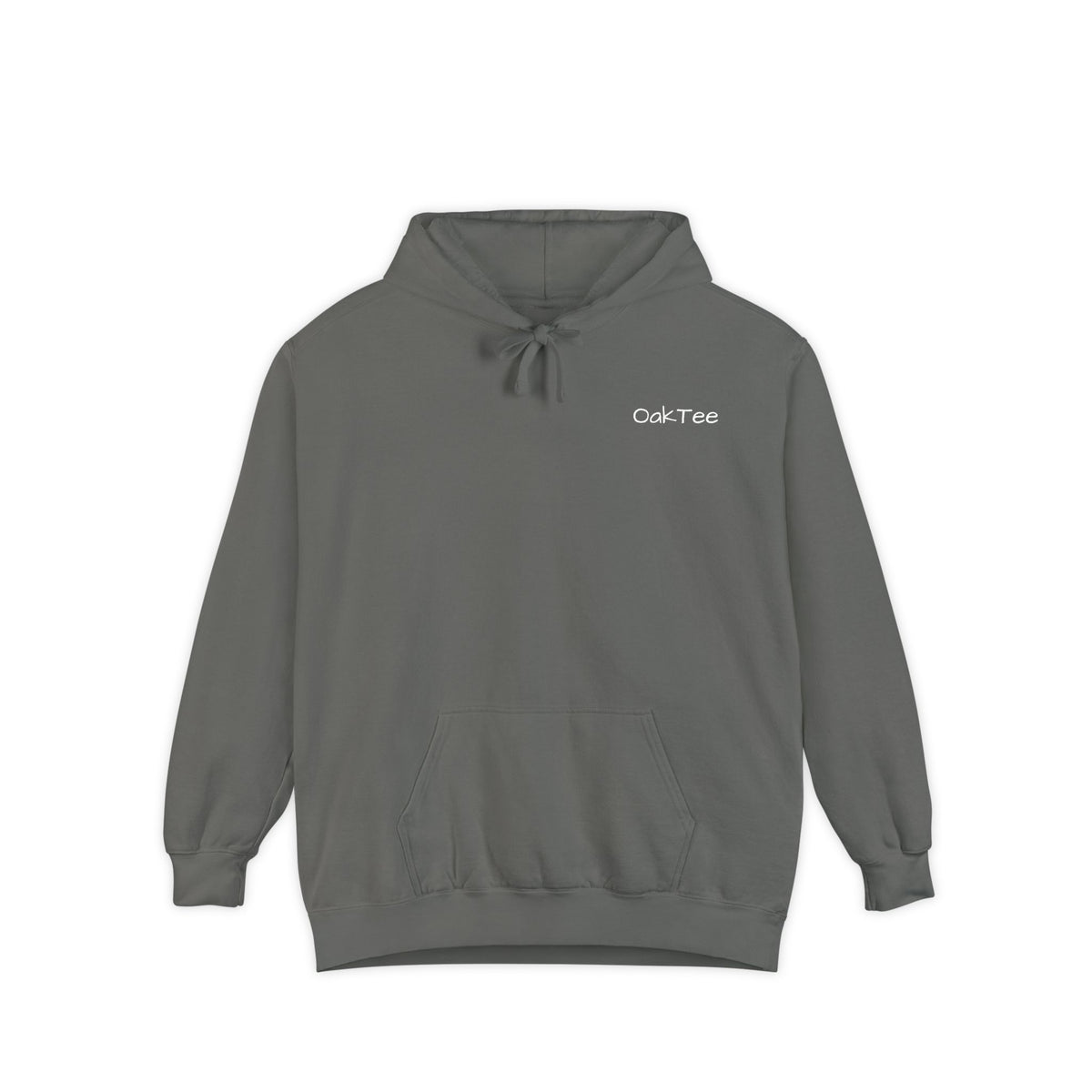 Minimal 'Cozi-Tee' Small Chest Logo Hoodie — Soft White Garment-Dyed Pullover