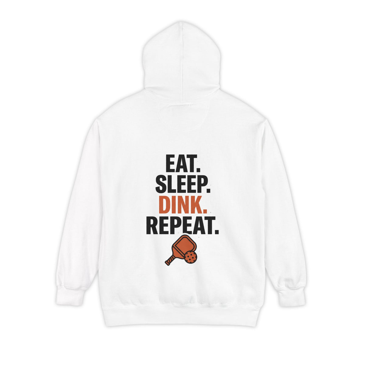 Minimal 'Cozi-Tee' Small Chest Logo Hoodie — Soft White Garment-Dyed Pullover
