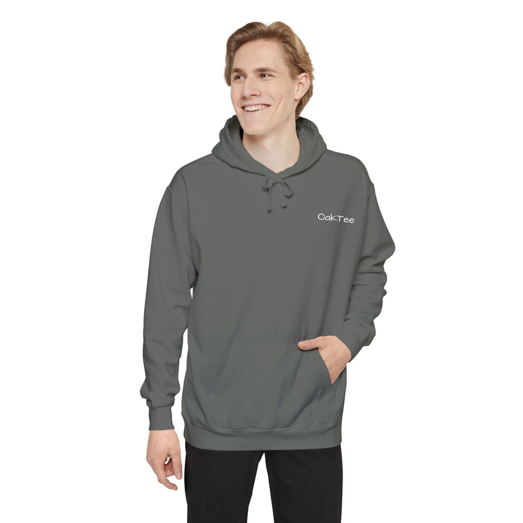 Minimal 'Cozi-Tee' Small Chest Logo Hoodie — Soft White Garment-Dyed Pullover